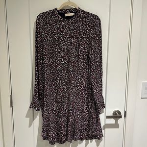 Tory Burch Silk Patterned Flounce Dress